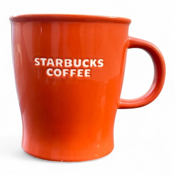 Starbucks 2009 Bone China Mug 16 oz Rusty Fall Orange Collectible Advertisement - Picture 1 of 7